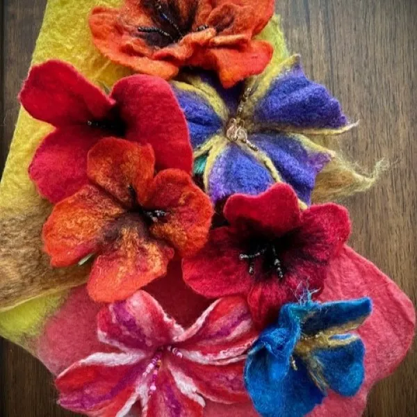 Introduction to Wet Felting: Flowers
