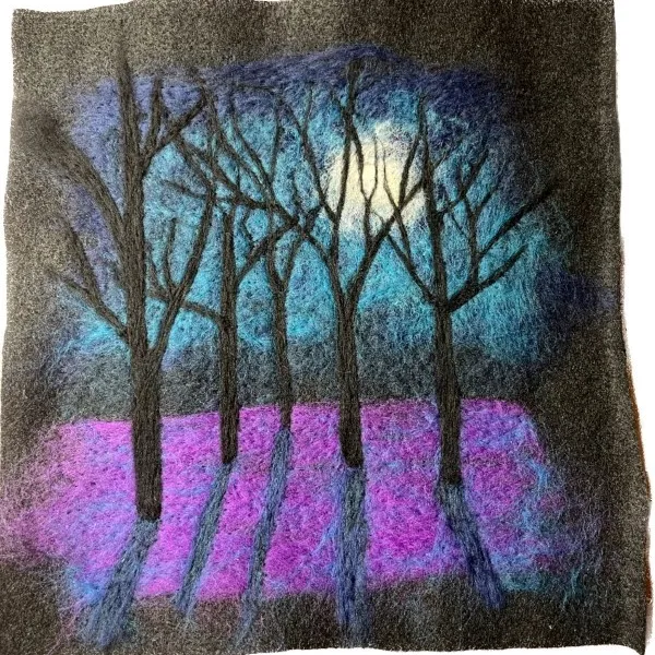 Introduction to Wet Felting: Painting Trees