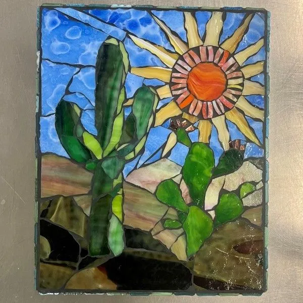 Mosaics: Cut Glass Desert Landscape