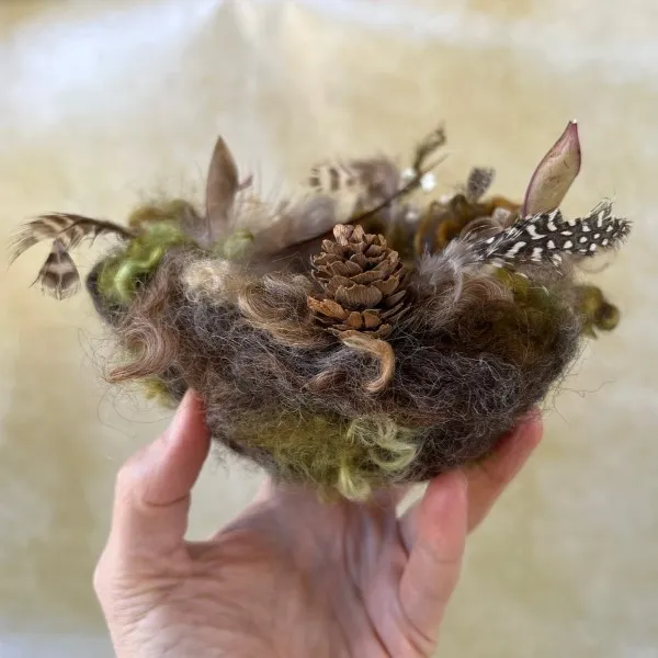 Introduction to 3D Needle Felting: Nests