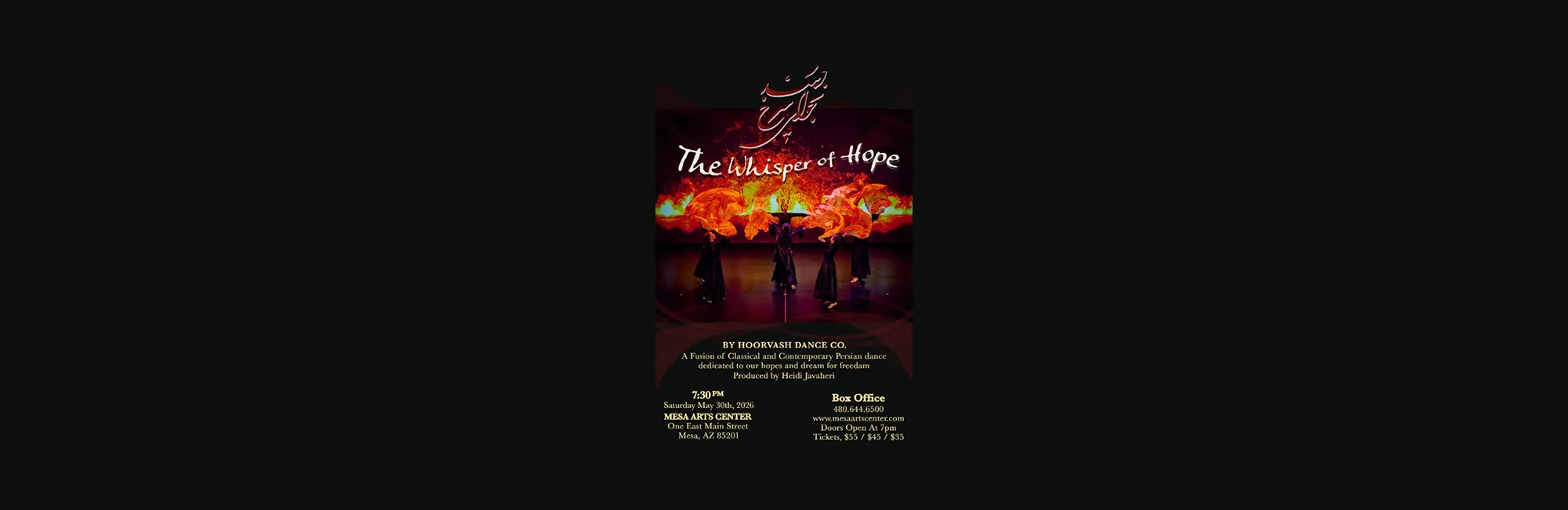 Whisper of Hope by Hoorvash Dance Co.  A Fusion of Classical and Contemporary Persian Dance
