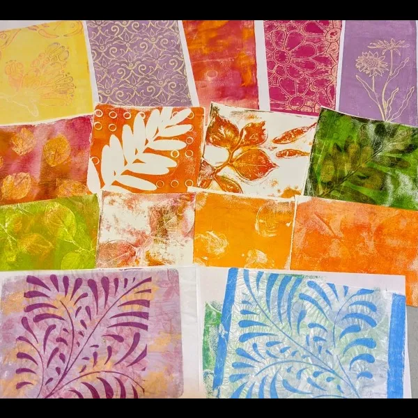 SOLD OUT-Gelli Plate Printing for Collage