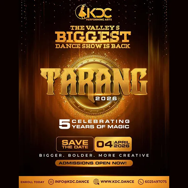 KDC Performing Arts presents TARANG 2026 – A Theatrical Bollywood Fusion Dance Night