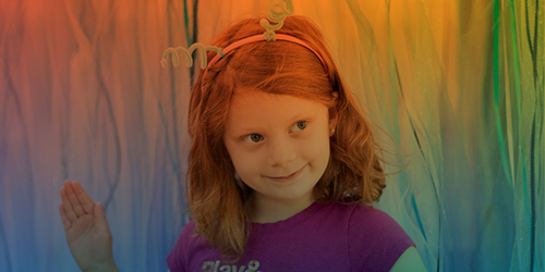 Child with pipecleaner headband