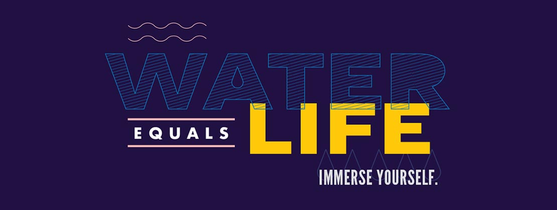 water equals life logo